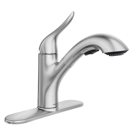 Moen Koa One-Handle Low Arc Pullout Kitchen Faucet in Spot Resistant Stainless 87931SRS